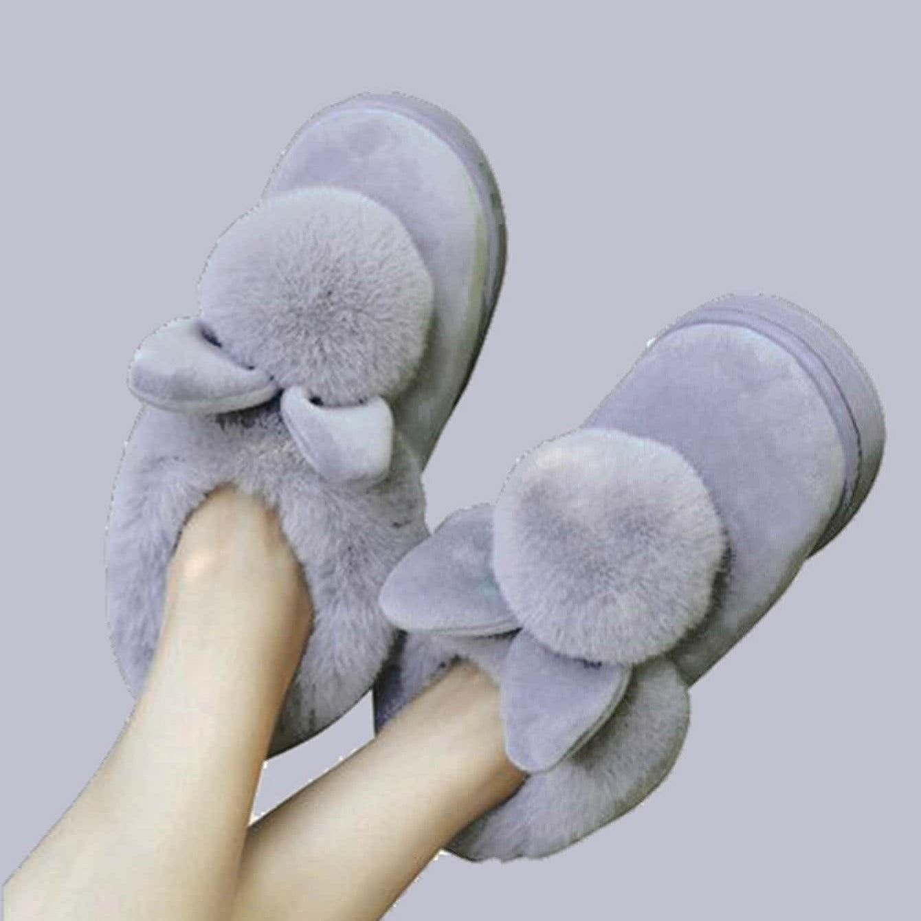 Chaussons d’Intérieur pour Femmes – Peluche Lapin Mignonne