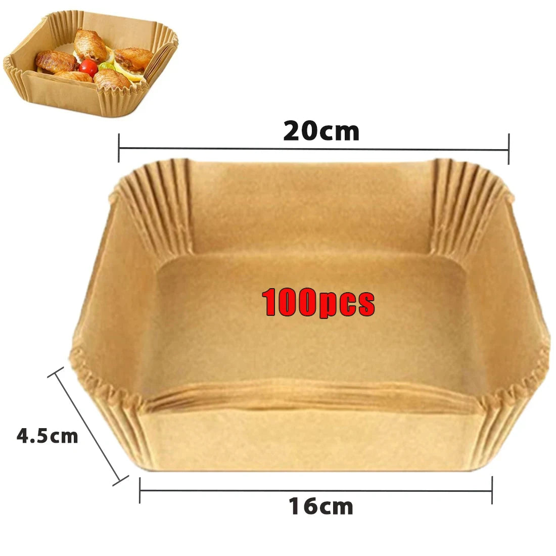 50/100 Feuilles de Papier Jetable Antiadhésif pour Airfryer – Ronds, Accessoires de Cuisine pour Friture et Cuisson