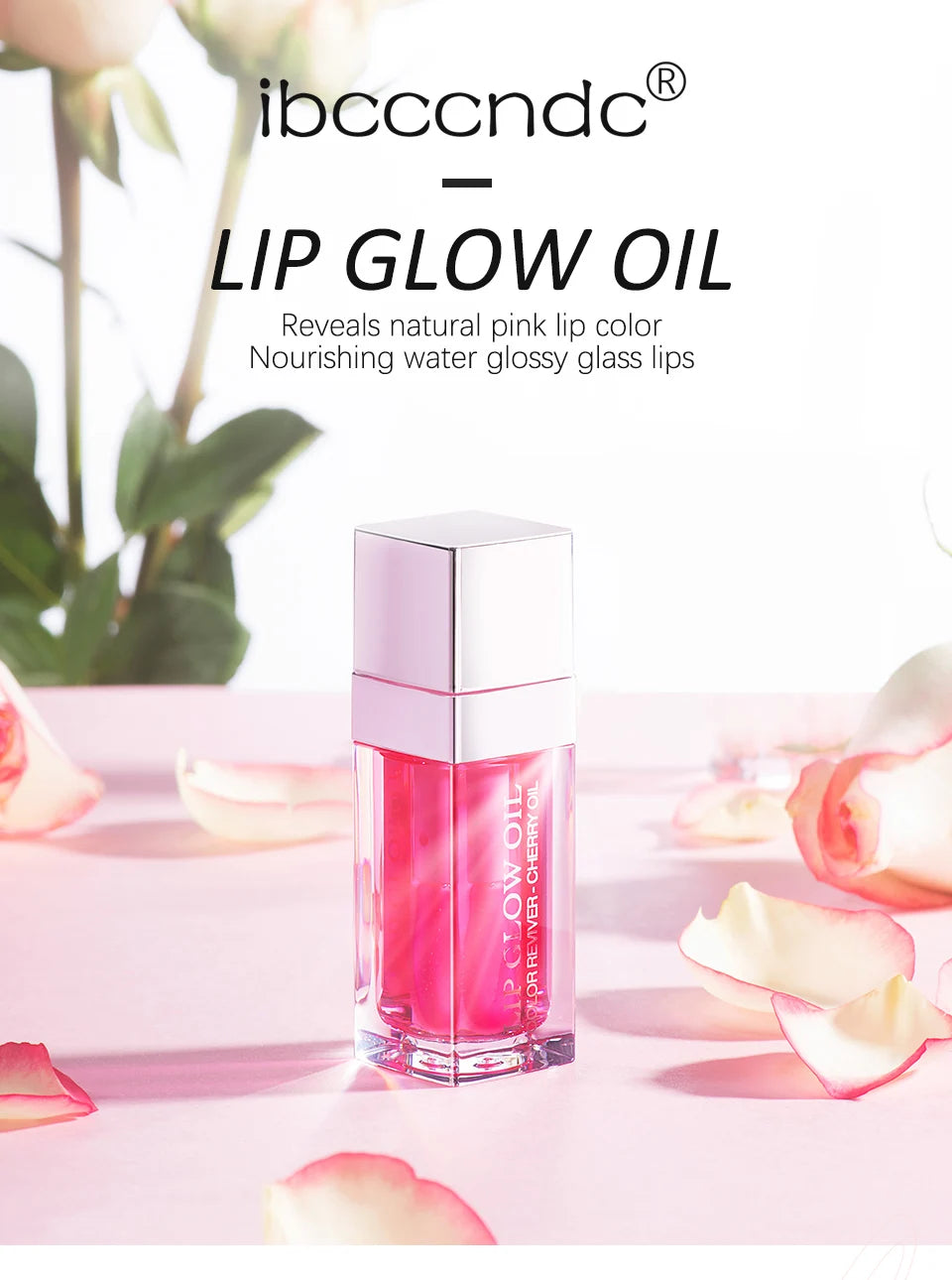 Baume à Lèvres Hydratant – Huile Gloss Originale, Soin des Lèvres, Repulpant et Exfoliant, Effet Rose et Brillant