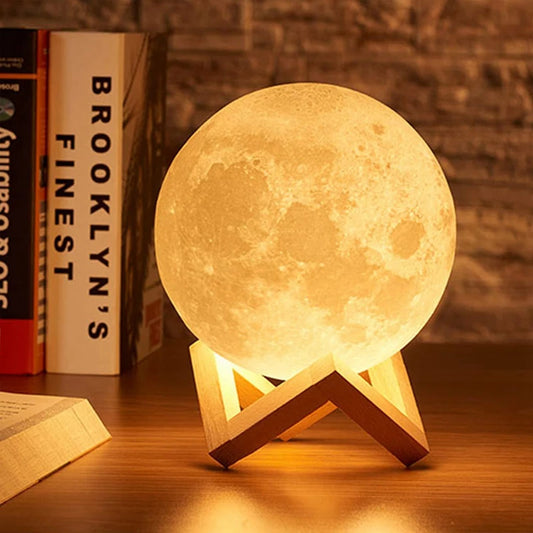 Lampe Livre LED – Lune et Galaxie, Lumière de Nuit pour Enfants, Filles et Garçons, Cadeau d’Anniversaire, Décoration de Chambre