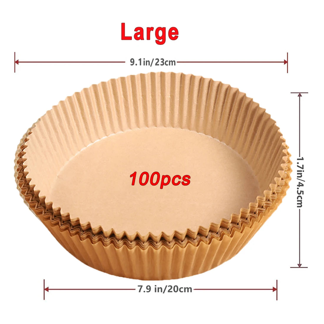 50/100 Feuilles de Papier Jetable Antiadhésif pour Airfryer – Ronds, Accessoires de Cuisine pour Friture et Cuisson