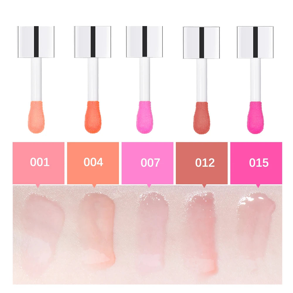 Baume à Lèvres Hydratant – Huile Gloss Originale, Soin des Lèvres, Repulpant et Exfoliant, Effet Rose et Brillant