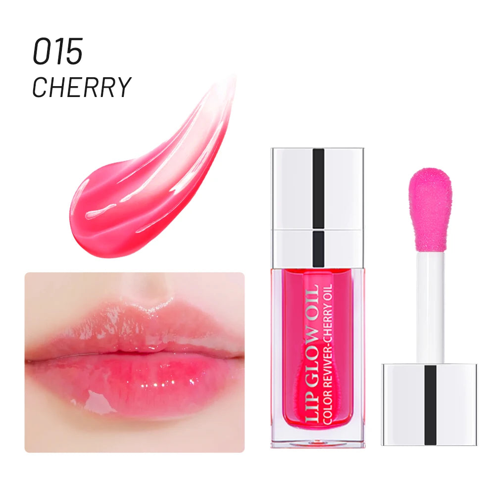 Baume à Lèvres Hydratant – Huile Gloss Originale, Soin des Lèvres, Repulpant et Exfoliant, Effet Rose et Brillant