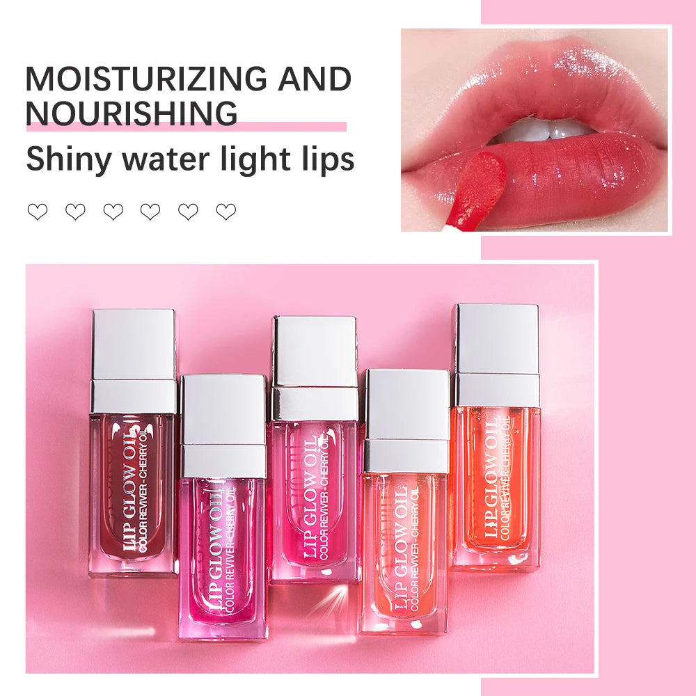 Baume à Lèvres Hydratant – Huile Gloss Originale, Soin des Lèvres, Repulpant et Exfoliant, Effet Rose et Brillant