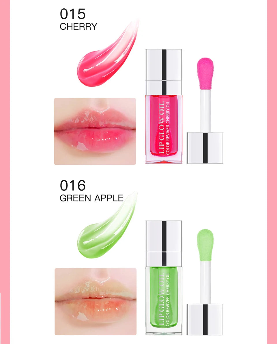 Baume à Lèvres Hydratant – Huile Gloss Originale, Soin des Lèvres, Repulpant et Exfoliant, Effet Rose et Brillant