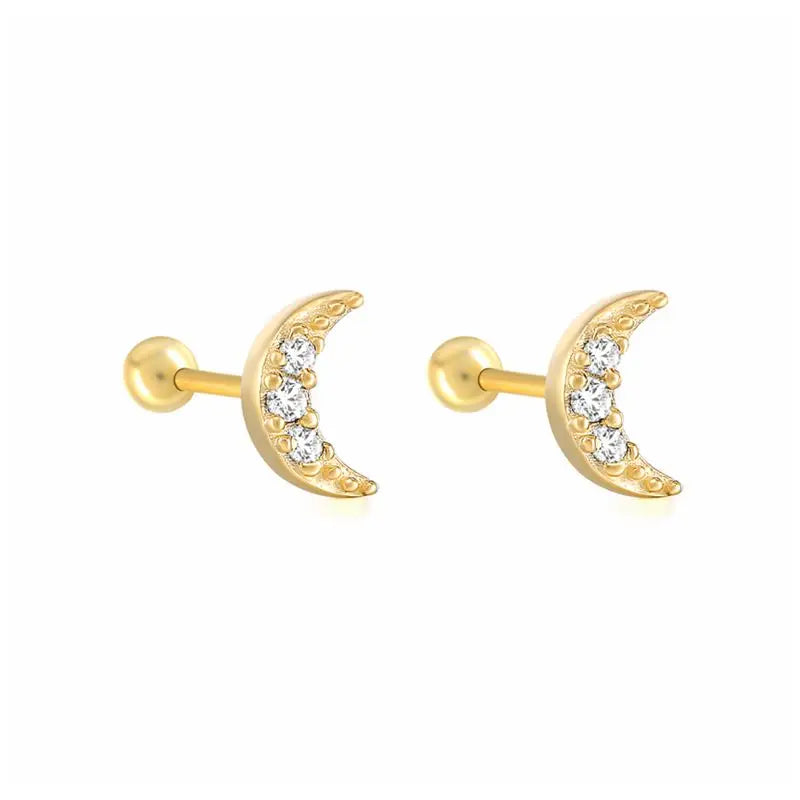 Boucles d’Oreilles CANNER en Argent 925 – Lot de 2 avec Zircon Blanc & Noir ✨