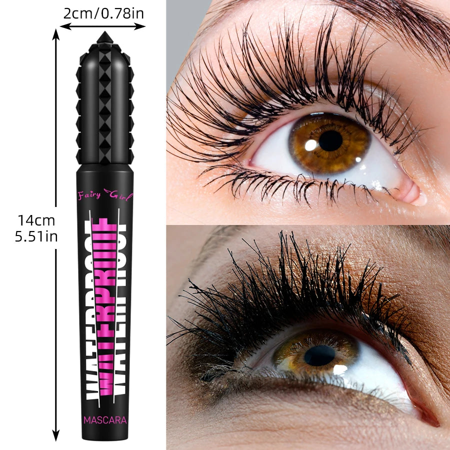 🌟 Mascara Noir Waterproof 4D – Allongeant & Volume Extrême