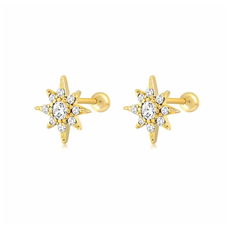 Boucles d’Oreilles CANNER en Argent 925 – Lot de 2 avec Zircon Blanc & Noir ✨