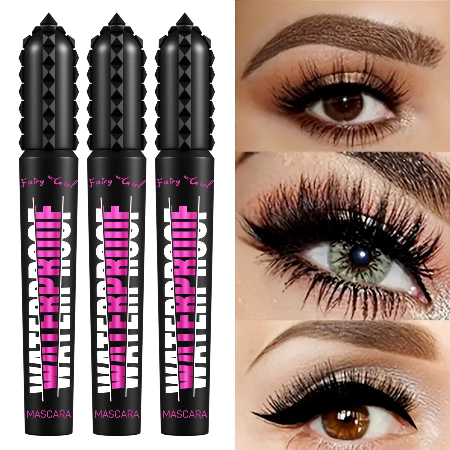 🌟 Mascara Noir Waterproof 4D – Allongeant & Volume Extrême