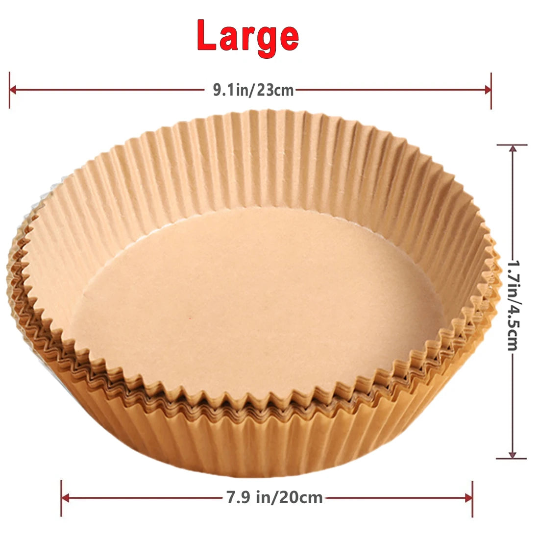 50/100 Feuilles de Papier Jetable Antiadhésif pour Airfryer – Ronds, Accessoires de Cuisine pour Friture et Cuisson