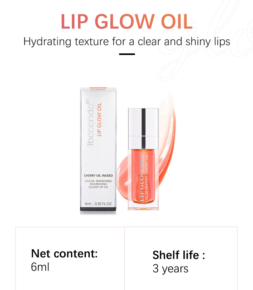 Baume à Lèvres Hydratant – Huile Gloss Originale, Soin des Lèvres, Repulpant et Exfoliant, Effet Rose et Brillant