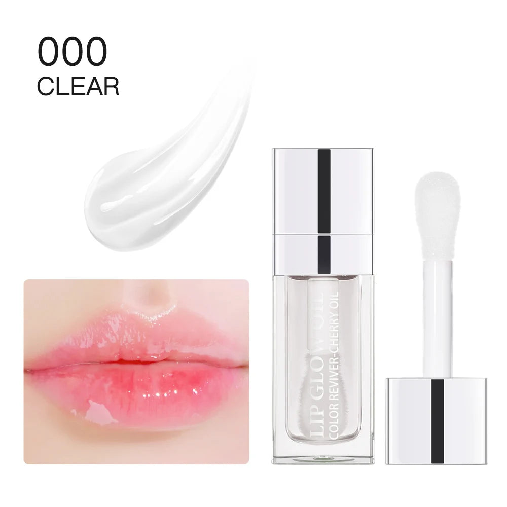 Baume à Lèvres Hydratant – Huile Gloss Originale, Soin des Lèvres, Repulpant et Exfoliant, Effet Rose et Brillant