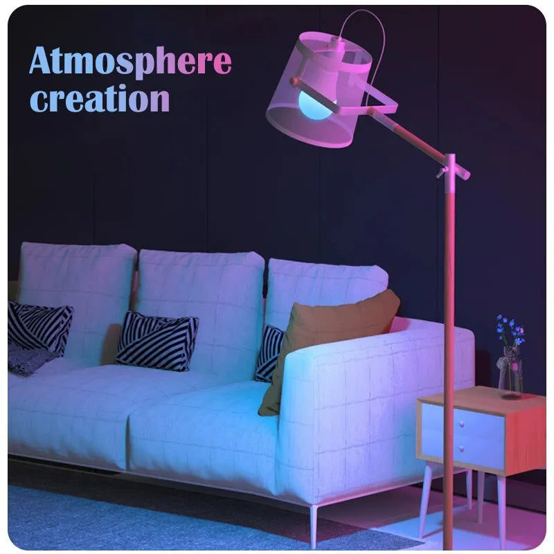 Ampoule LED RGB 16 Couleurs E27 – Multicolore Dimmable 220V avec Télécommande 24 Touches, Lampe Intelligente pour Ambiance et Éclairage Domestique