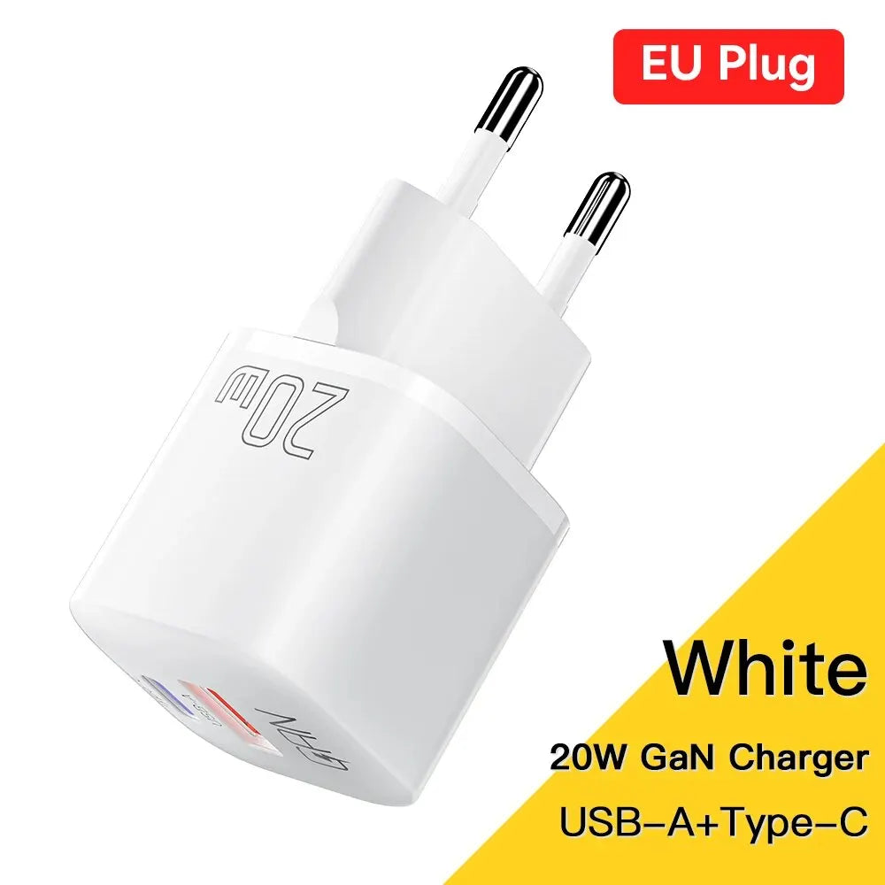 Chargeur USB-C Essager 20W GaN – Charge Rapide PD & QC 3.0 pour iPhone 14/13/12/11, iPad, Pro Max et Mini