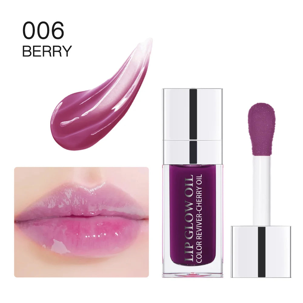 Baume à Lèvres Hydratant – Huile Gloss Originale, Soin des Lèvres, Repulpant et Exfoliant, Effet Rose et Brillant