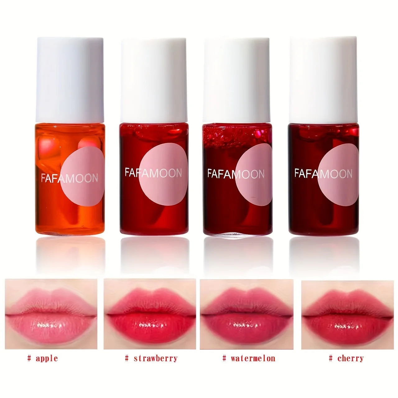 Fruity Lip Tint – Gloss Liquide Hydratant et Waterproof, Haute Pigmentation, Couleurs Vives Longue Tenue, Non Collant