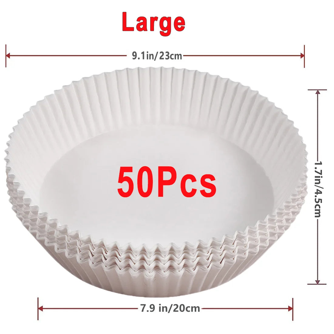 50/100 Feuilles de Papier Jetable Antiadhésif pour Airfryer – Ronds, Accessoires de Cuisine pour Friture et Cuisson