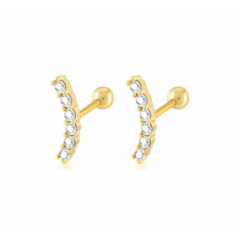 Boucles d’Oreilles CANNER en Argent 925 – Lot de 2 avec Zircon Blanc & Noir ✨