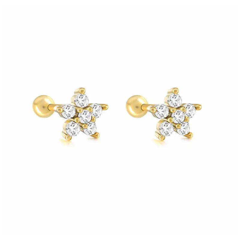 Boucles d’Oreilles CANNER en Argent 925 – Lot de 2 avec Zircon Blanc & Noir ✨
