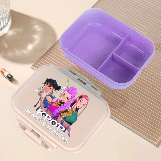 🍱 Boîte à Lunch Kpop Demon Hunters – Bento Kawaii Grande Capacité