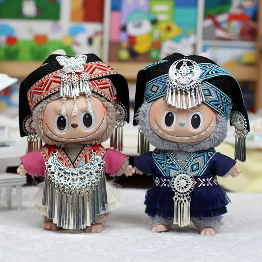 Vêtements Labubu – Costumes uniques inspirés des minorités ethniques de Chine (figurines non incluses)