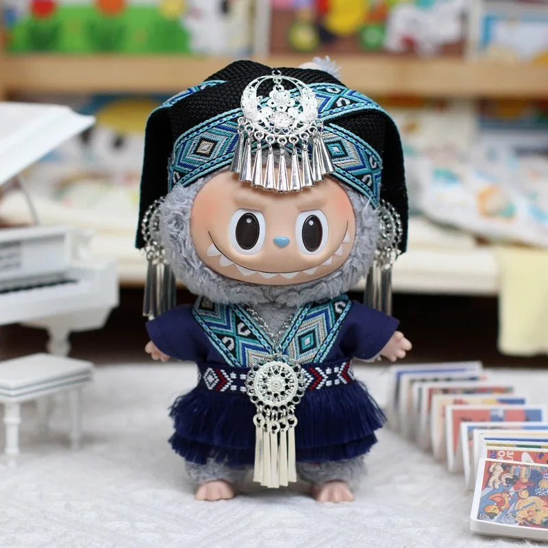 Vêtements Labubu – Costumes uniques inspirés des minorités ethniques de Chine (figurines non incluses)