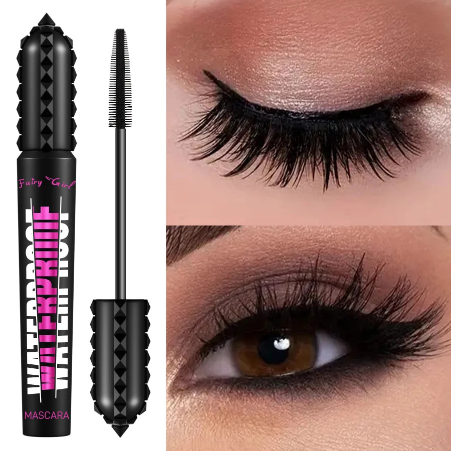 🌟 Mascara Noir Waterproof 4D – Allongeant & Volume Extrême