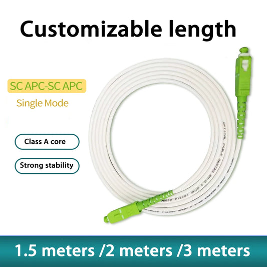 Câble Fibre Optique SC/APC-SC/APC Monomode – Haute Performance FTTH ⚡