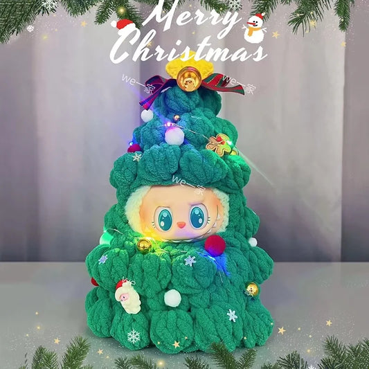 Labubu Édition Limitée Noël – Tenue Sapin de Noël pour Poupée, Cadeau Mignon (Vêtements Seulement, Poupée Non Incluse)