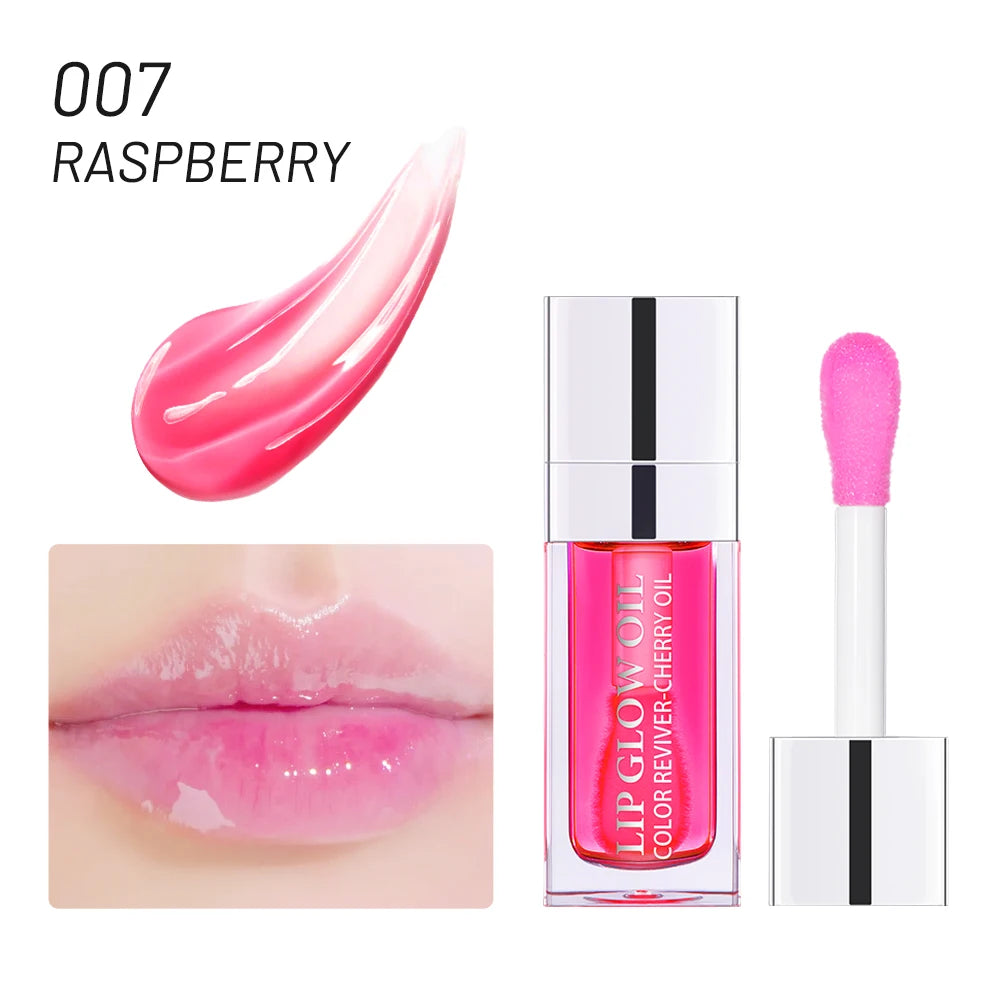 Baume à Lèvres Hydratant – Huile Gloss Originale, Soin des Lèvres, Repulpant et Exfoliant, Effet Rose et Brillant