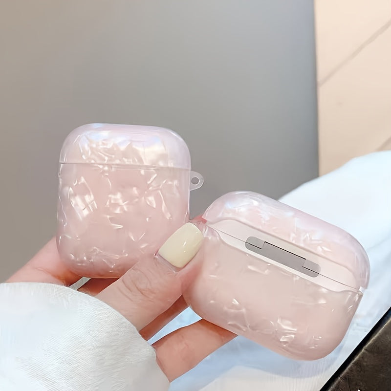 Coque Motif Coquillage Rose – Avec Pendentif Coquillage, Coque Protectrice Durable pour AirPods Pro 2, AirPods 1/2 et AirPods 3