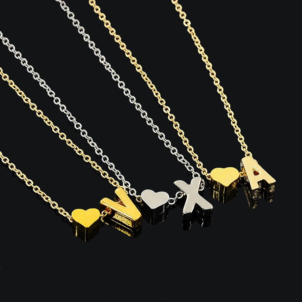 💖 Collier Cœur & Lettre Initiale SUMENG – Élégance Discrète et Personnalisée