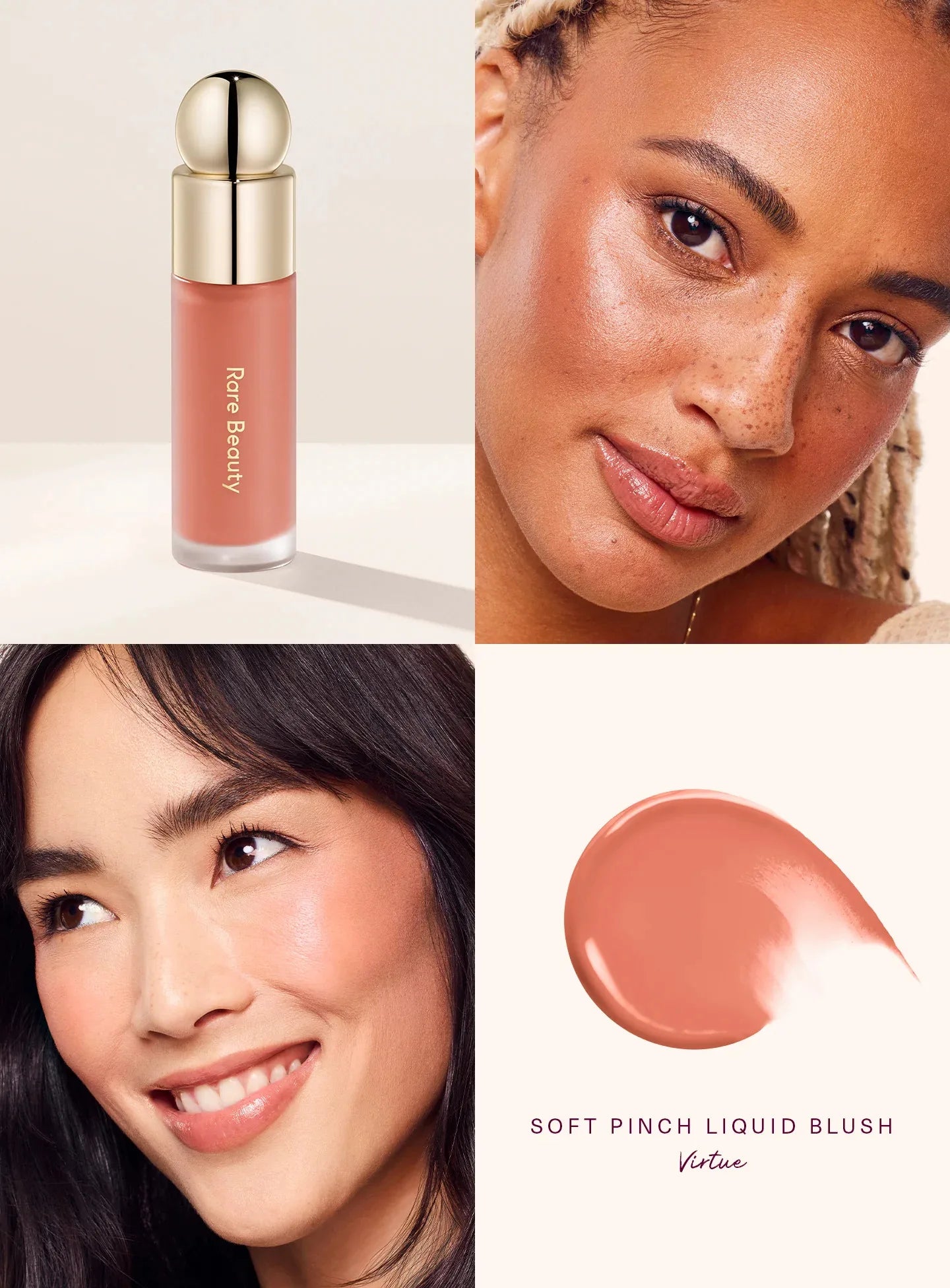 Rare Beauty – Blush Liquide Waterproof et Hydratant, Crème pour Lèvres et Joues, Maquillage Visage pour Contour et Effet Repulpant