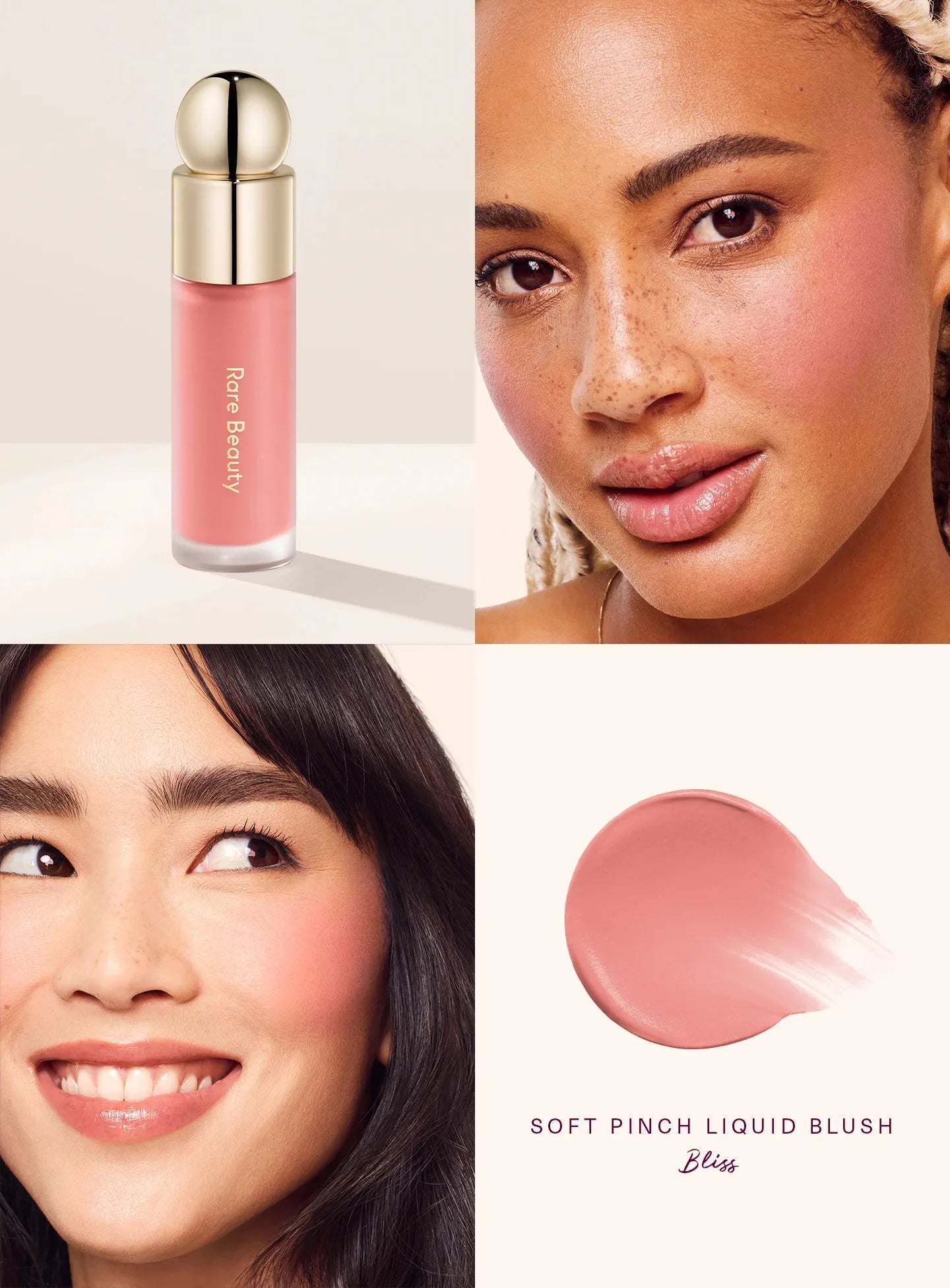 Rare Beauty – Blush Liquide Waterproof et Hydratant, Crème pour Lèvres et Joues, Maquillage Visage pour Contour et Effet Repulpant