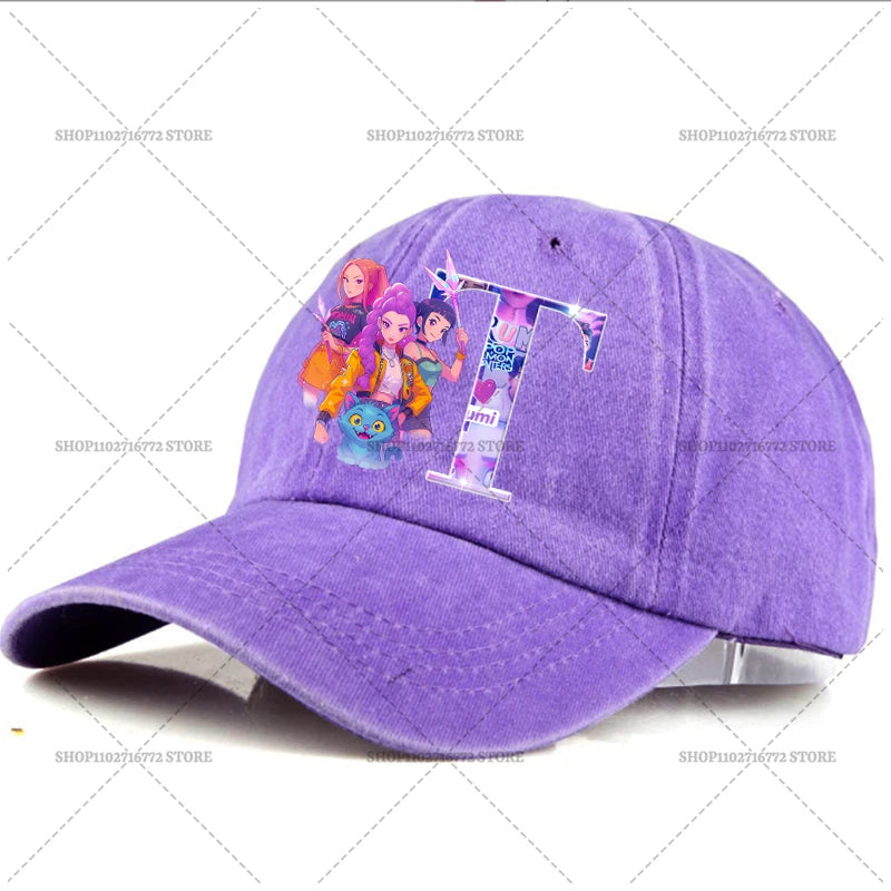 🧢 Casquette Kpop Demon Hunter – Lettre A-Z | Style Rétro & Tendance  Casquette ajustable unisexe – Mode été, accessoire indispensable du moment