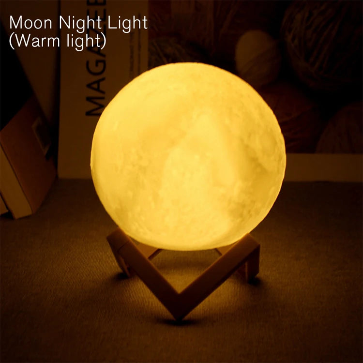 Lampe Livre LED – Lune et Galaxie, Lumière de Nuit pour Enfants, Filles et Garçons, Cadeau d’Anniversaire, Décoration de Chambre