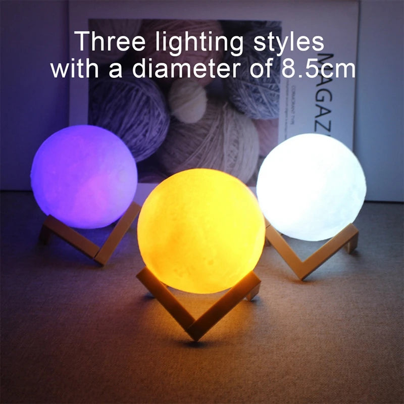 Lampe Livre LED – Lune et Galaxie, Lumière de Nuit pour Enfants, Filles et Garçons, Cadeau d’Anniversaire, Décoration de Chambre