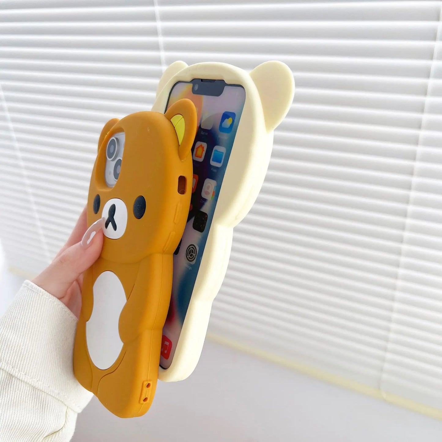 Coque Souple en Silicone Rilakkuma – Pour iPhone 17, 16, 15, 14, 13, 12, 11, Pro Max, Mini, Plus, XS, XR, 6, 7, 8 Plus