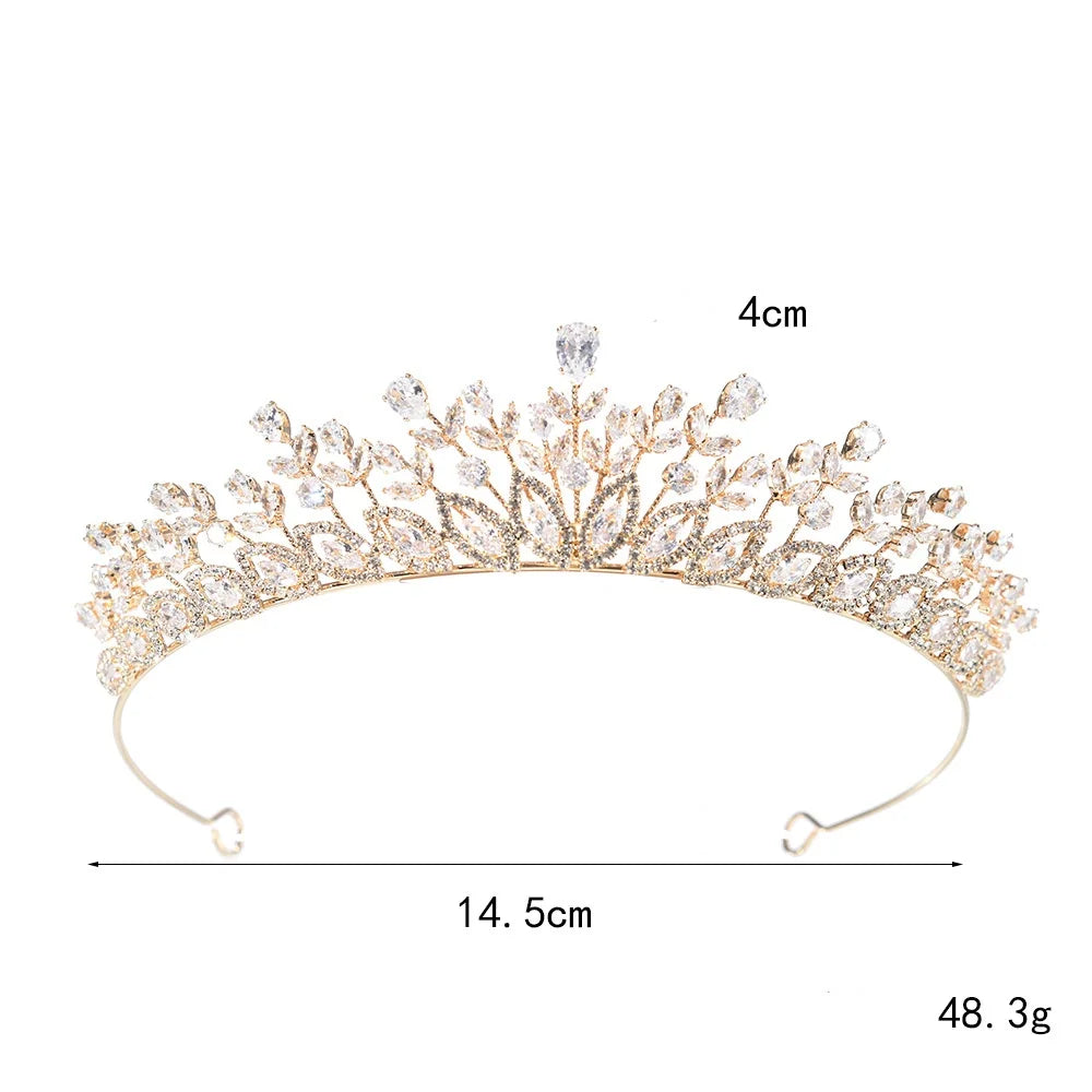 Couronne de Mariée Princesse en Zircon – Diadème de Luxe pour Femme 👰✨