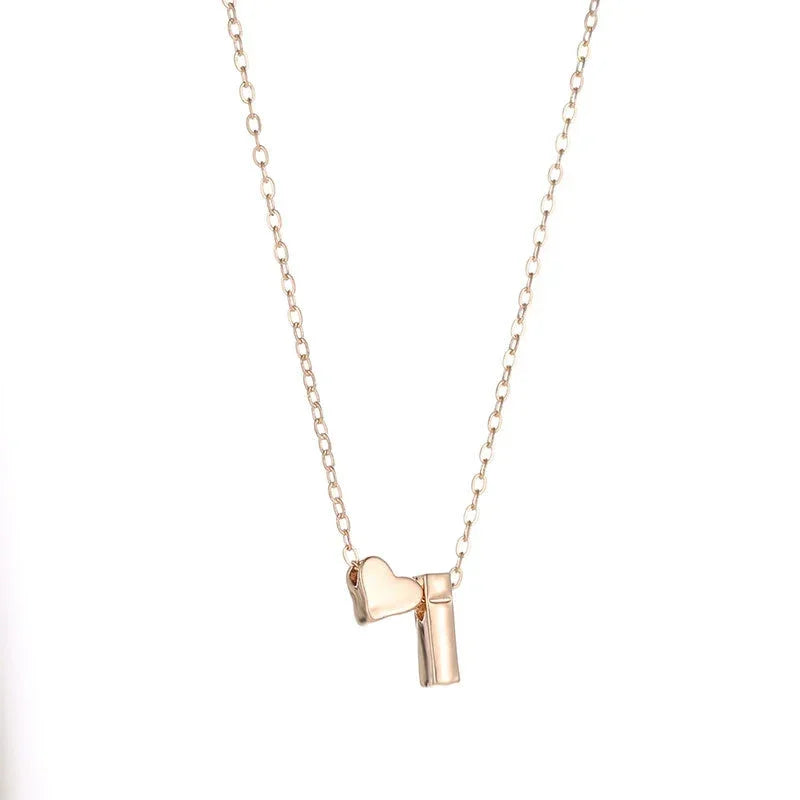 💖 Collier Cœur & Lettre Initiale SUMENG – Élégance Discrète et Personnalisée