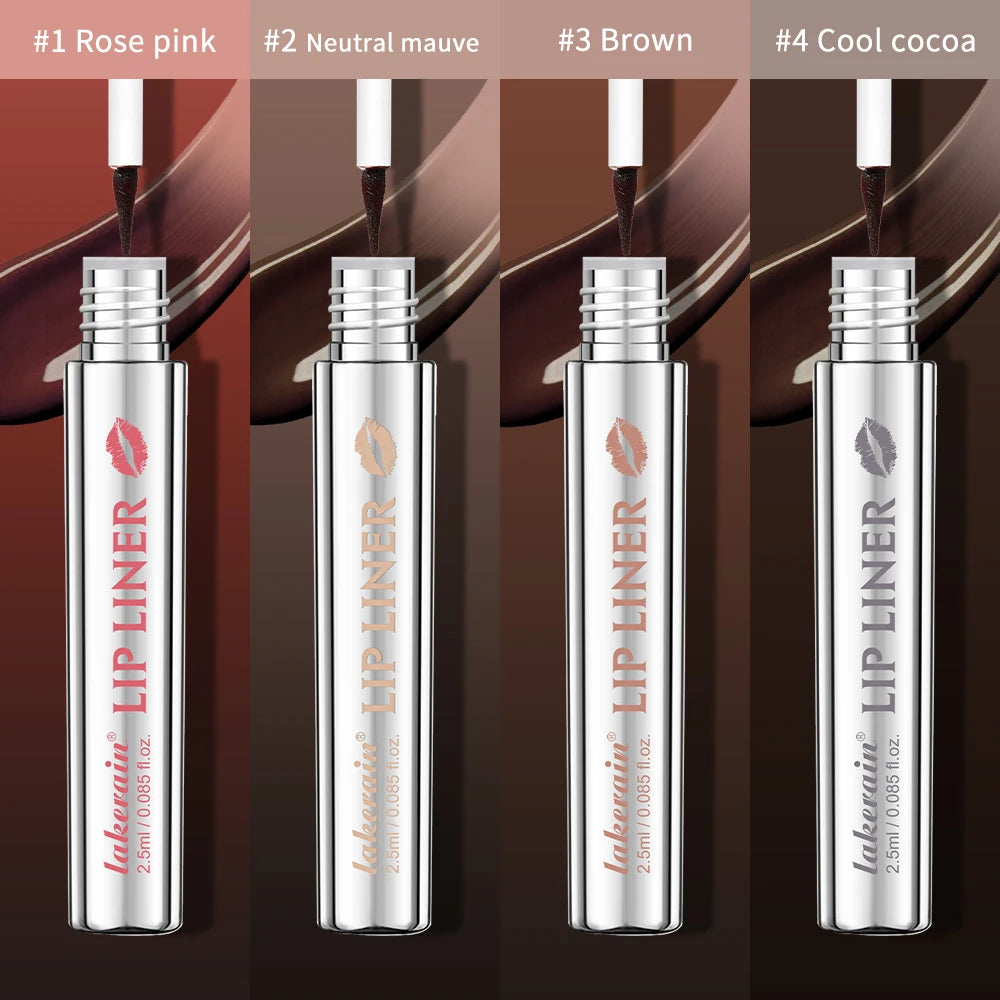 Crayon à Lèvres Effet Tattoo – Gloss Mat Longue Tenue, Résistant à l’Eau, Teinte Marron, Encre à Lèvres Pelable pour Contour Parfait