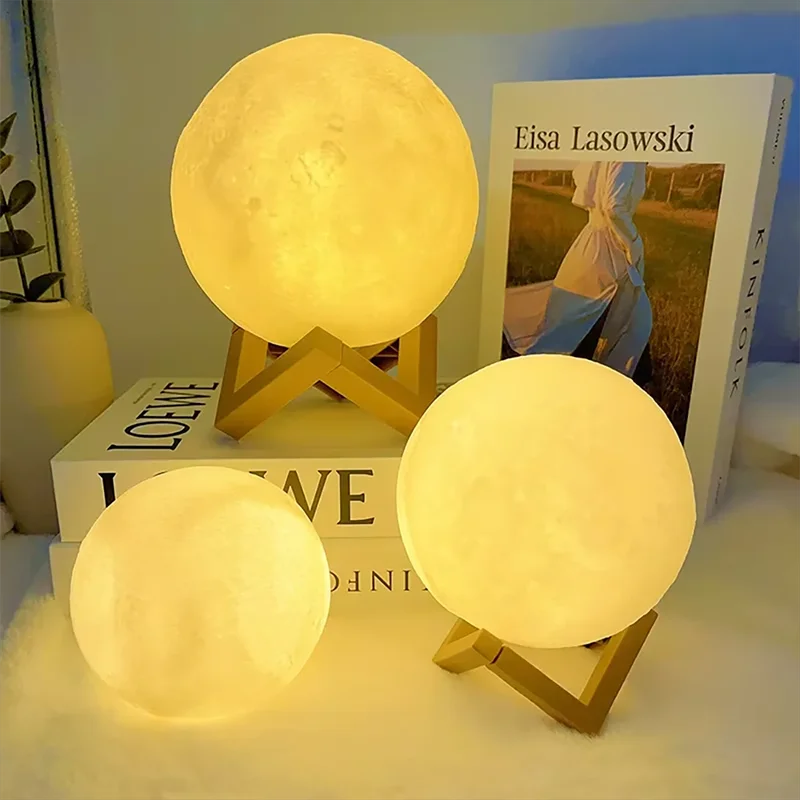 Lampe Livre LED – Lune et Galaxie, Lumière de Nuit pour Enfants, Filles et Garçons, Cadeau d’Anniversaire, Décoration de Chambre