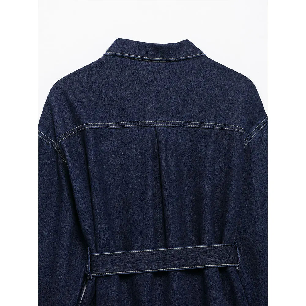 Ensemble Femme DUOPERI – Veste en Jean Ceinturée + Jean Zippé Vintage 👖✨