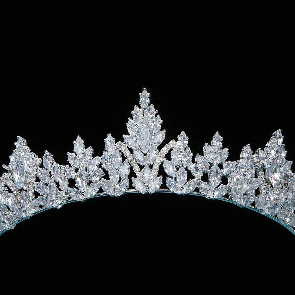Couronne de Mariée Princesse en Zircon – Diadème de Luxe pour Femme 👰✨