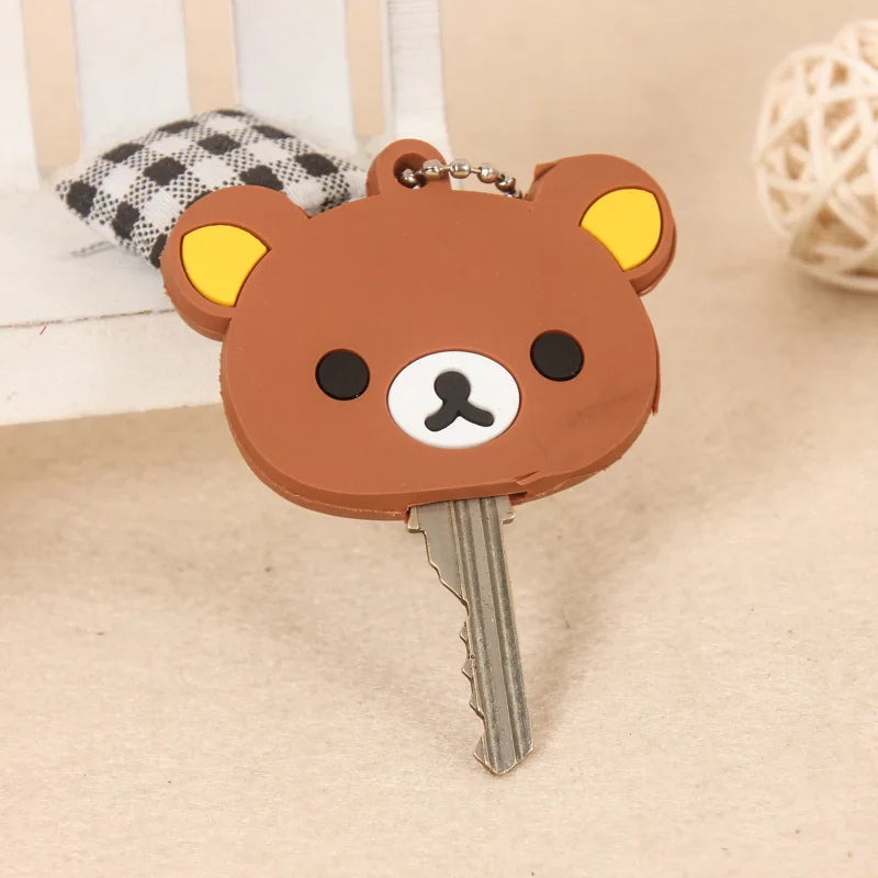 Porte-clés Rilakkuma – Housse de Clé en PVC, Pendentif Mignon pour Sac ou Clés, Cadeau Idéal Inspiré de l’Anime Relax Bear