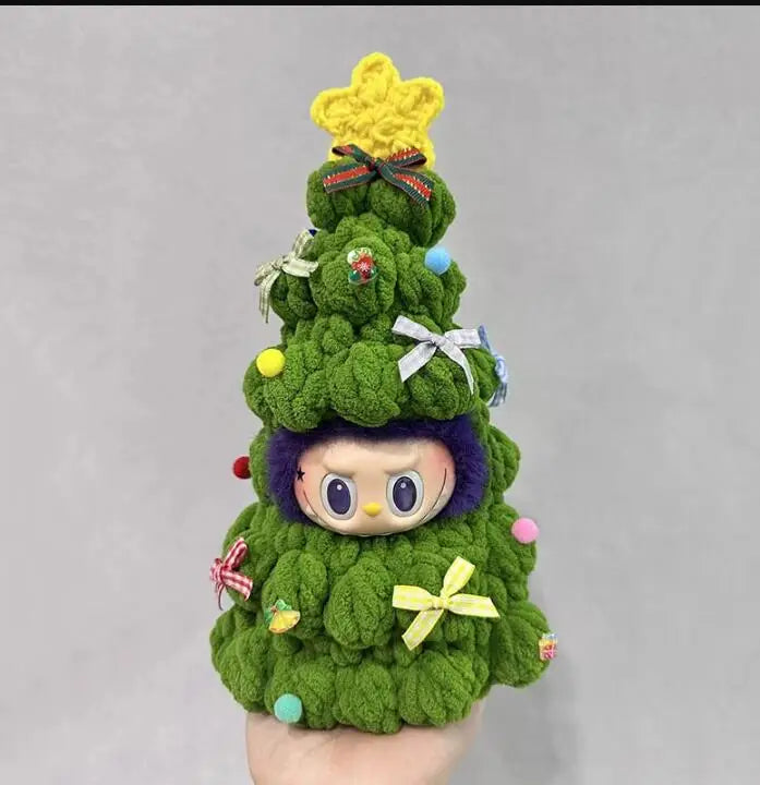 Labubu Édition Limitée Noël – Tenue Sapin de Noël pour Poupée, Cadeau Mignon (Vêtements Seulement, Poupée Non Incluse)