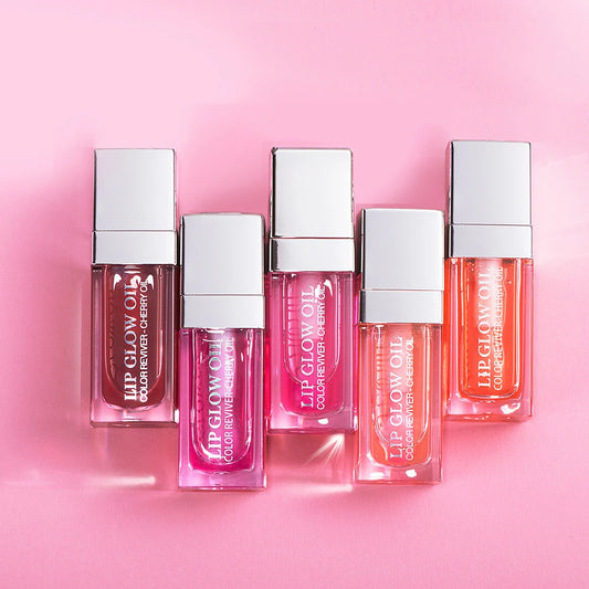 Baume à Lèvres Hydratant – Huile Gloss Originale, Soin des Lèvres, Repulpant et Exfoliant, Effet Rose et Brillant