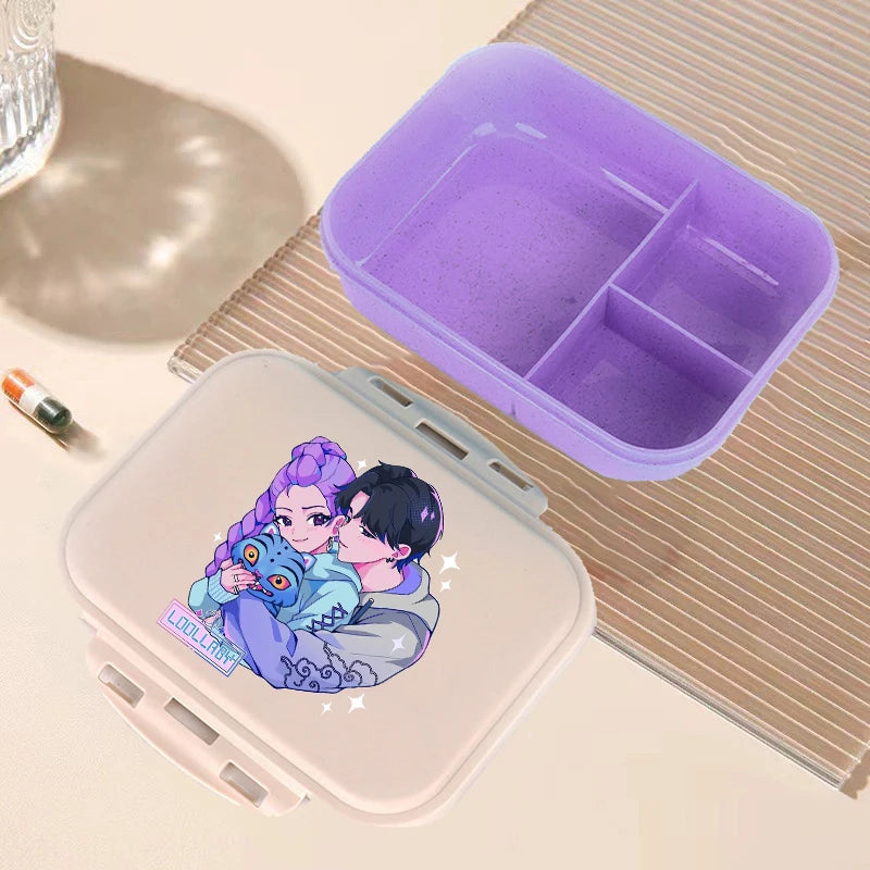 🍱 Boîte à Lunch Kpop Demon Hunters – Bento Kawaii Grande Capacité