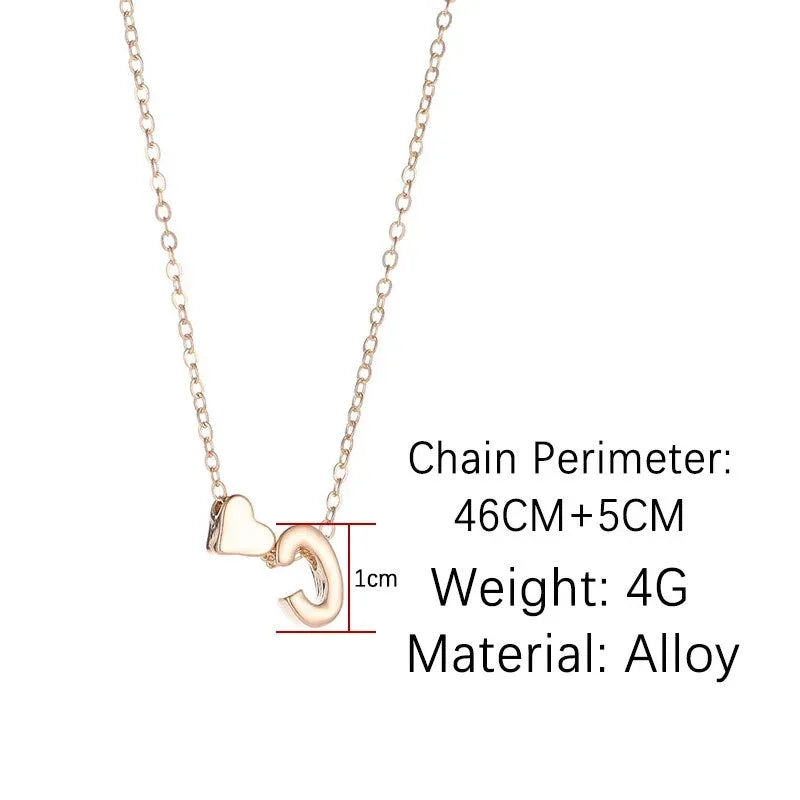 💖 Collier Cœur & Lettre Initiale SUMENG – Élégance Discrète et Personnalisée