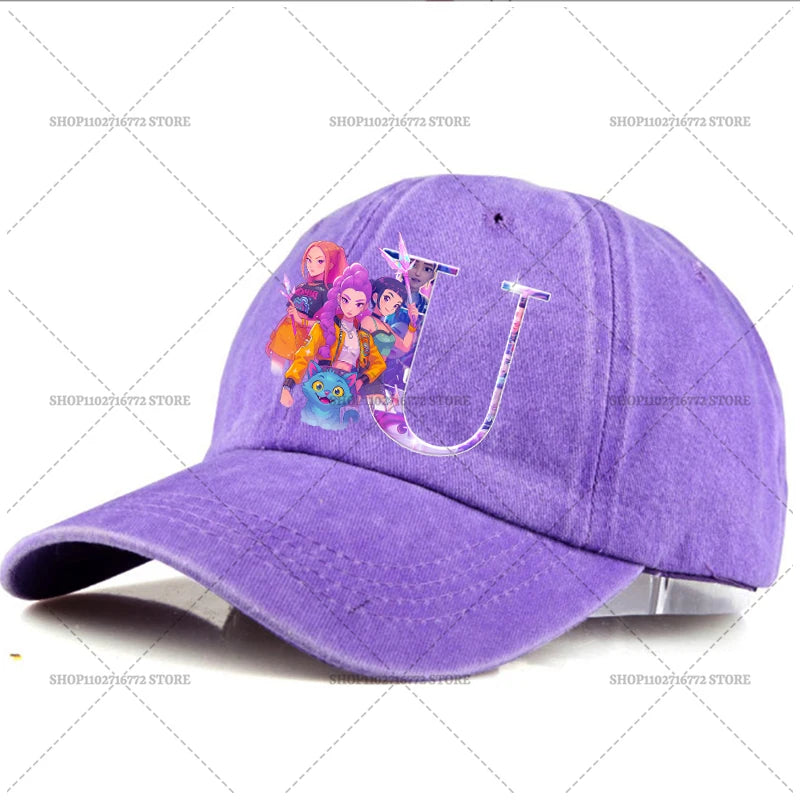 🧢 Casquette Kpop Demon Hunter – Lettre A-Z | Style Rétro & Tendance  Casquette ajustable unisexe – Mode été, accessoire indispensable du moment